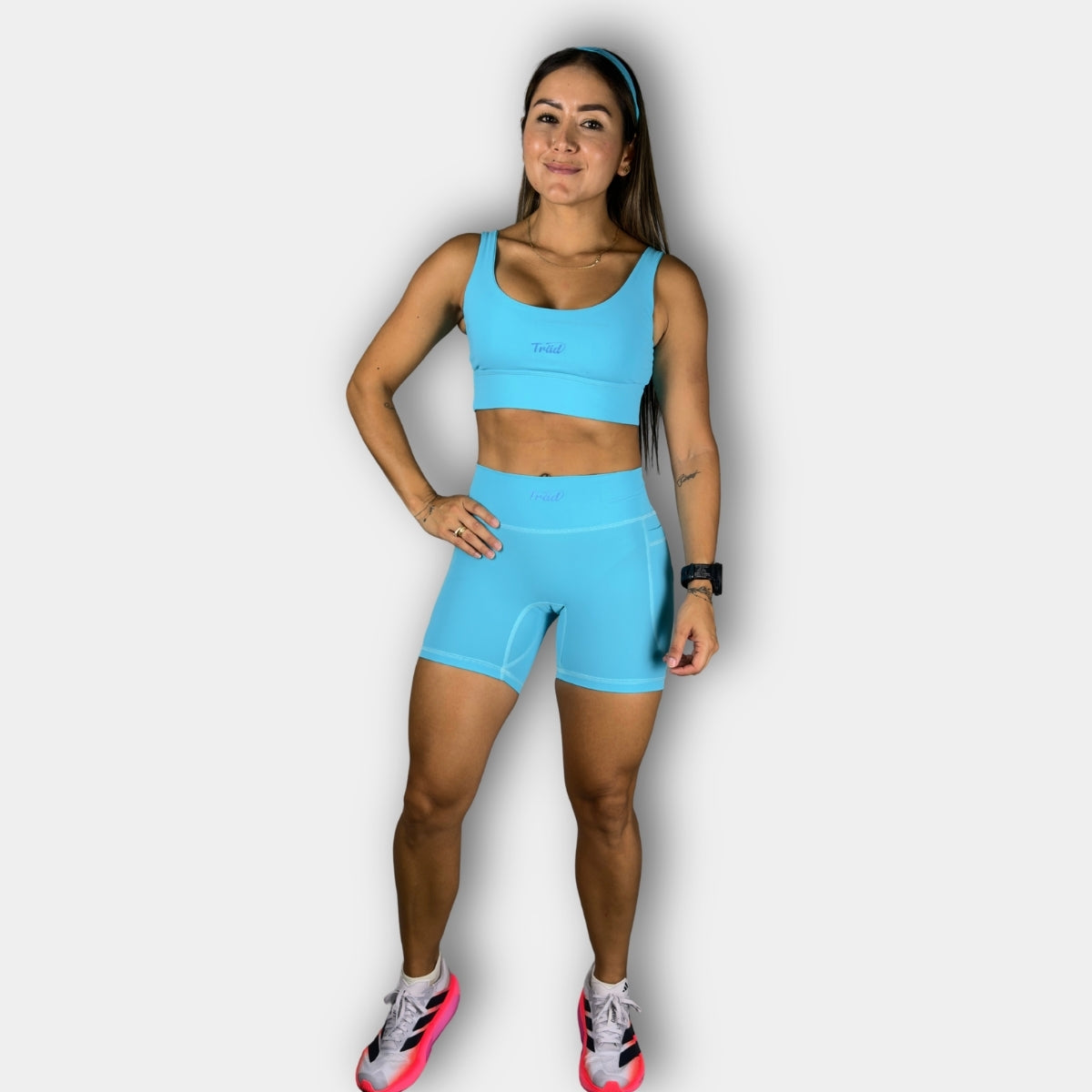 Licra Corta M 228131 Azul Claro