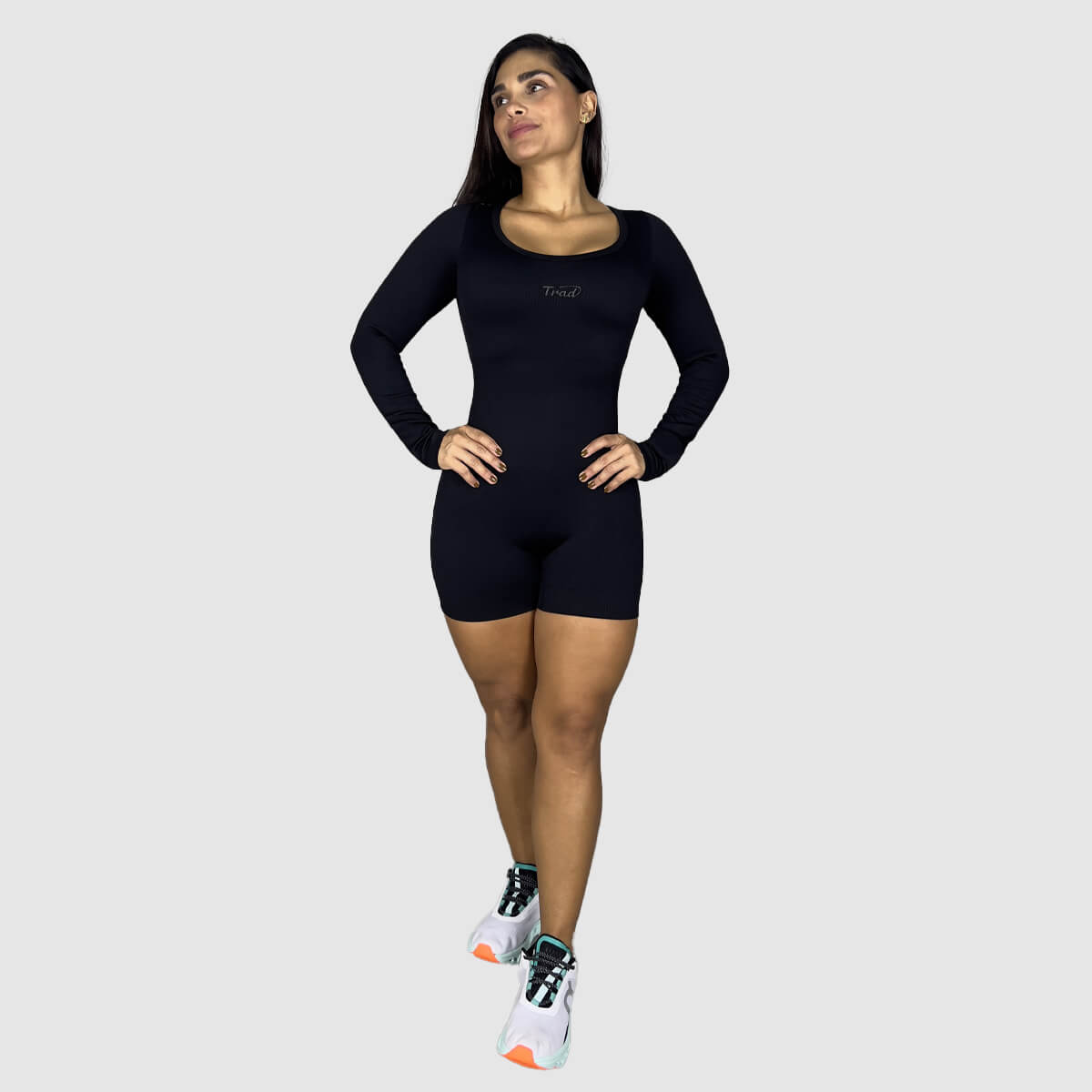 Enterizo Manga Larga Seamless T0280D