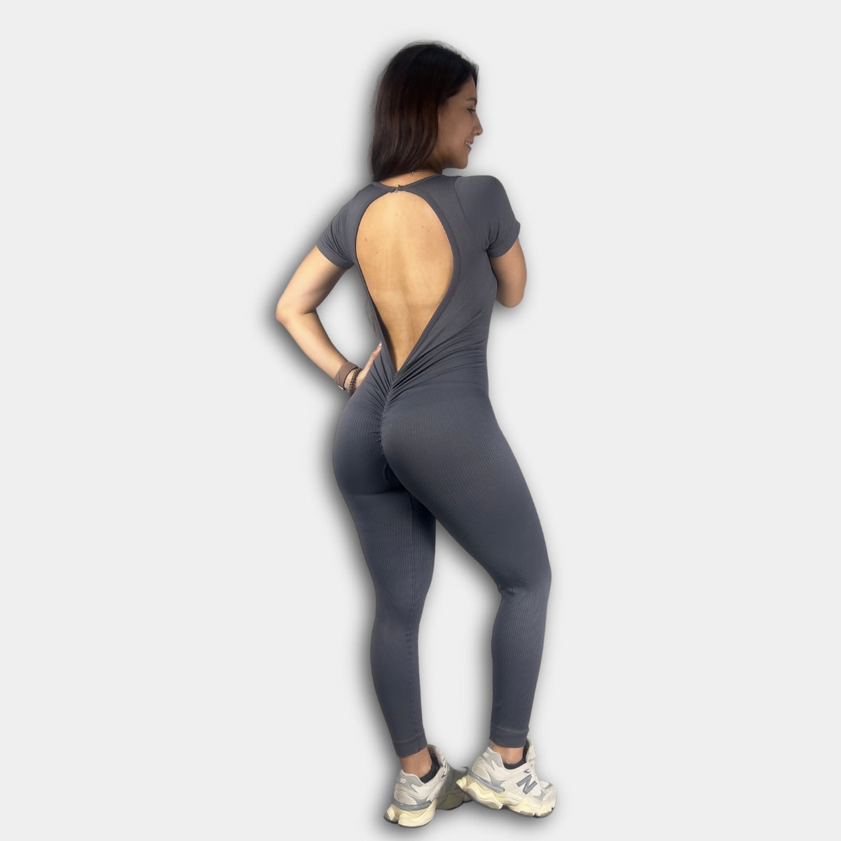 Enterizo Largo M. Corta Seamless T0322D