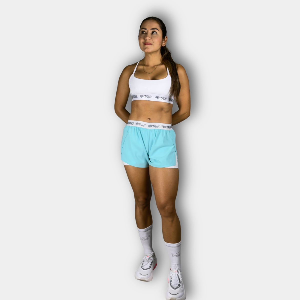 Pantaloneta Deportiva Licra M 228017 Azul Claro