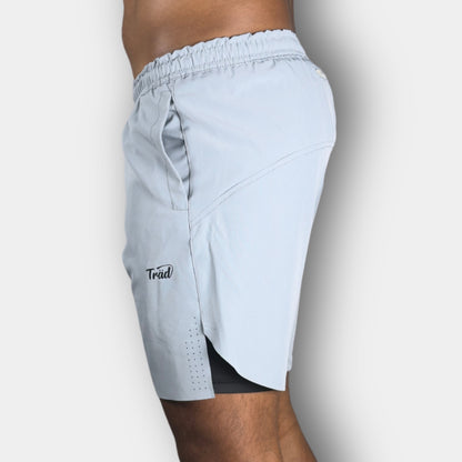 Pantaloneta Deportiva Licra 228103 Gris Claro