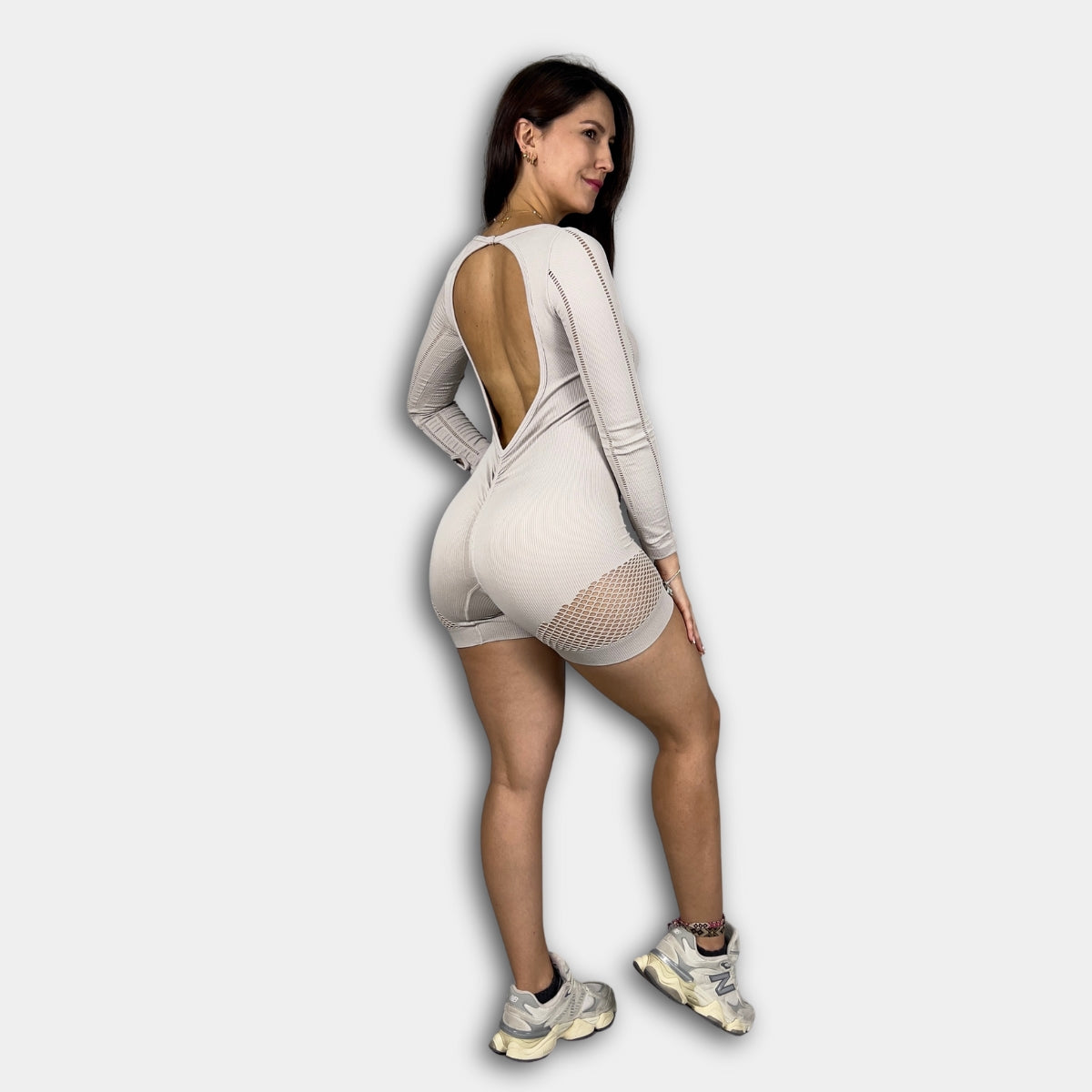 Enterizo Corto M. Larga Seamless T0308D