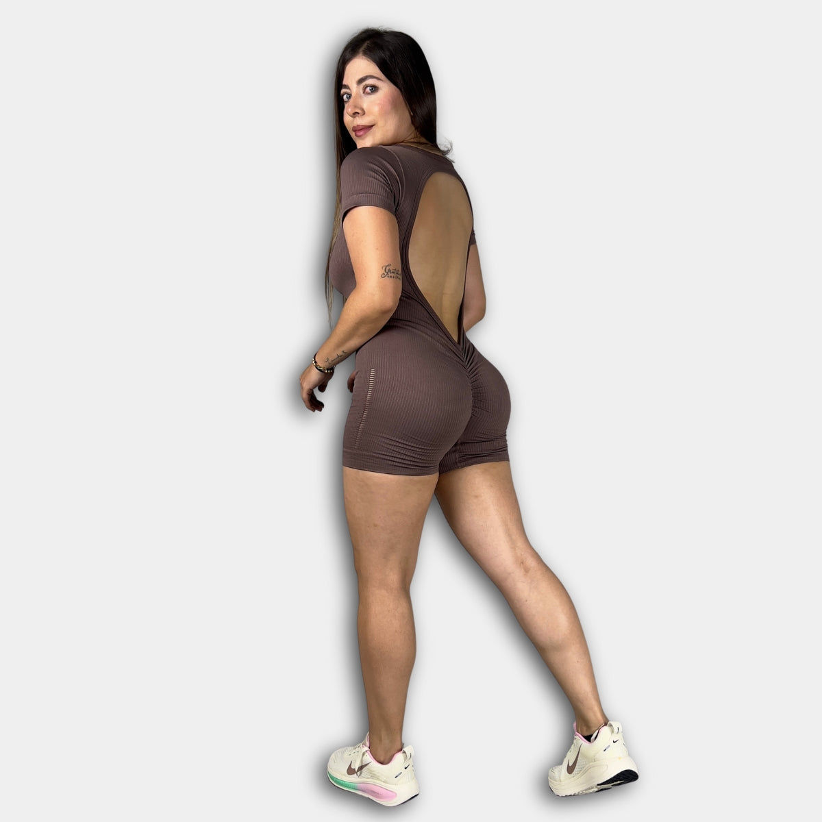 Enterizo Corto Mangas Seamless T0310D